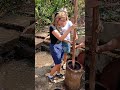 learn to pound traditional coffee,Cancar village Ntt