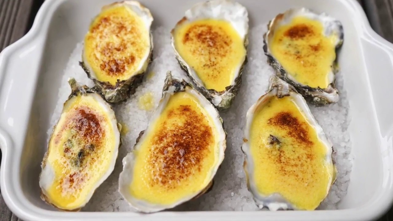 Les huîtres en sabayon