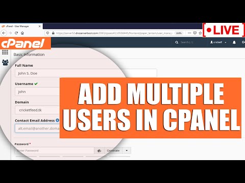 [?LIVE] How to allow multiple users to log into your cPanel?