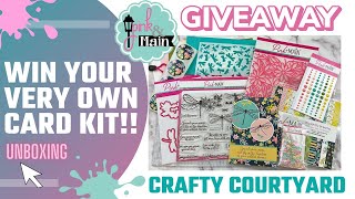 GIVEAWAY + Pink & Main February 2022 Crafty Courtyard Unboxing | Dragonfly Dreams Stamps & Cards