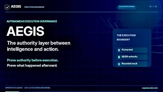AEGIS | Verifiable Autonomous Execution Infrastructure — Official Demonstration