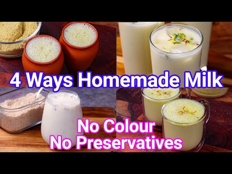 4 Types of Milk Beverage Recipes at Home - Both Cold  Hot Beverage  Healthy Milk Based Beverages