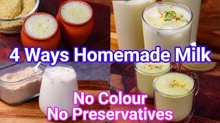 4 Types of Milk Beverage Recipes at Home - Both Cold & Hot Beverage | Healthy Milk Based Beverages