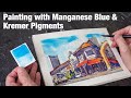 Painting with real Manganese Blue and Kremer Pigments