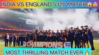 INDIA VS ENGLAND 5TH T20 FULL MATCH HIGHLIGHTS|MOST THRILLING T20 MATCH|BEST T20|VLOGGING JOURNEY