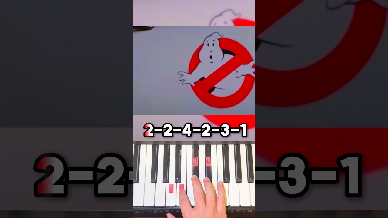 Ghostbusters Theme - Piano Tutorial #shorts