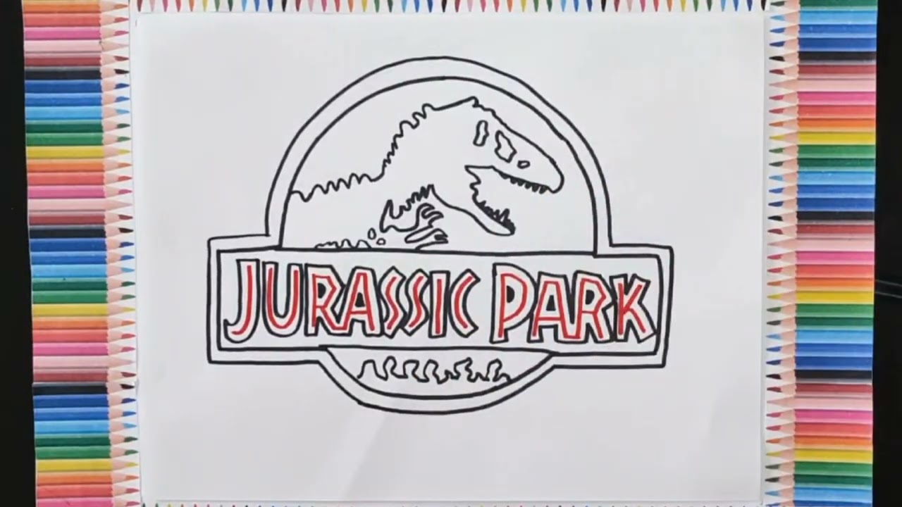 Dibuja y Colorea el logo de Jurassic Park How to Draw Lego ? ???? ?  Dibujos para niños y niñas - YouTube