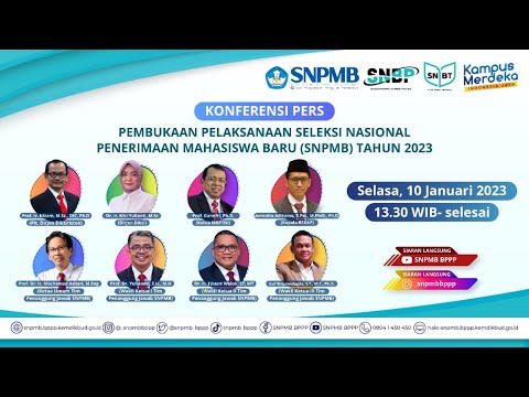 KONFERENSI PERS PEMBUKAAN PELAKSANAAN SNPMB TAHUN 2023