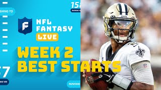 Best Starts for Week 2 Sunday Matchups | NFL Fantasy Live
