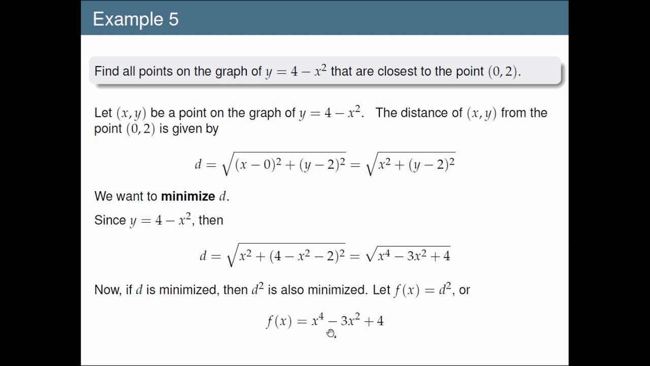 [Math 100] Lec 17 Optimization Problems (Part 3 of 3) - YouTube