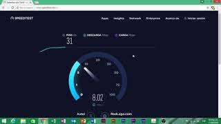 Axtel Upload Speed Test. Wifi Laptop