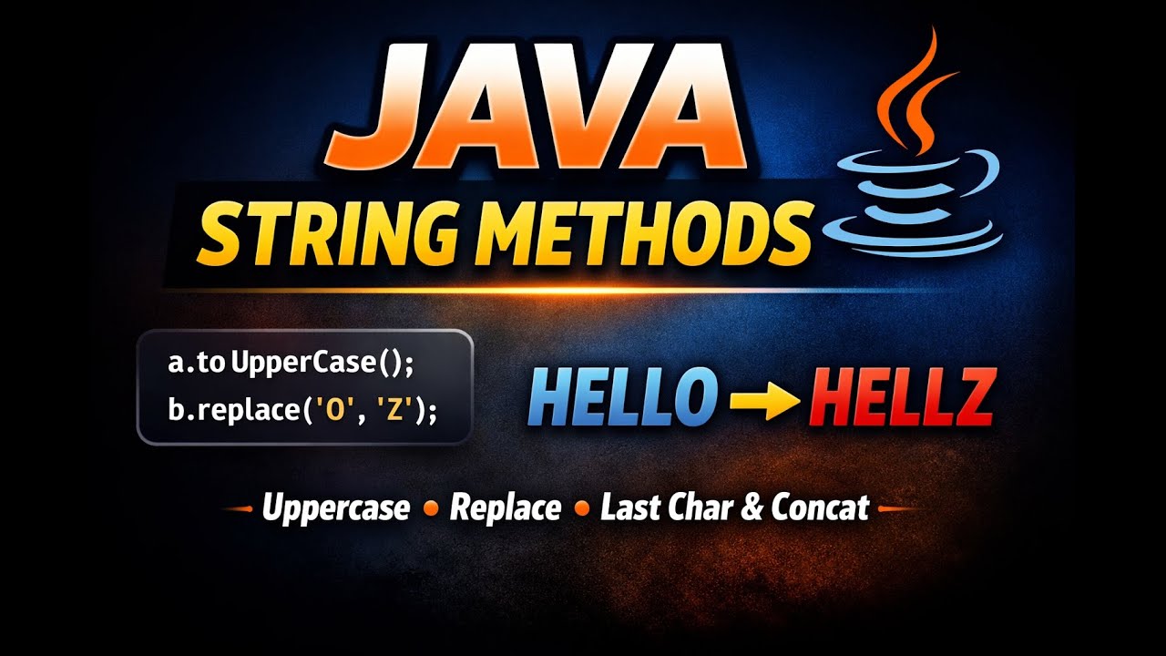 Java String Methods Explained with Example | Scanner, replace(), charAt ...