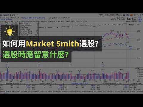 如何用Market Smith選股?丨選股時應留意什麼?丨動能投資的選股準則