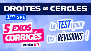 Équation de droite et de cercle 1ere spé exercices / révision n°1