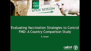 R. Sanson - Evaluating vaccination strategies to control FMD: a country comparison study
