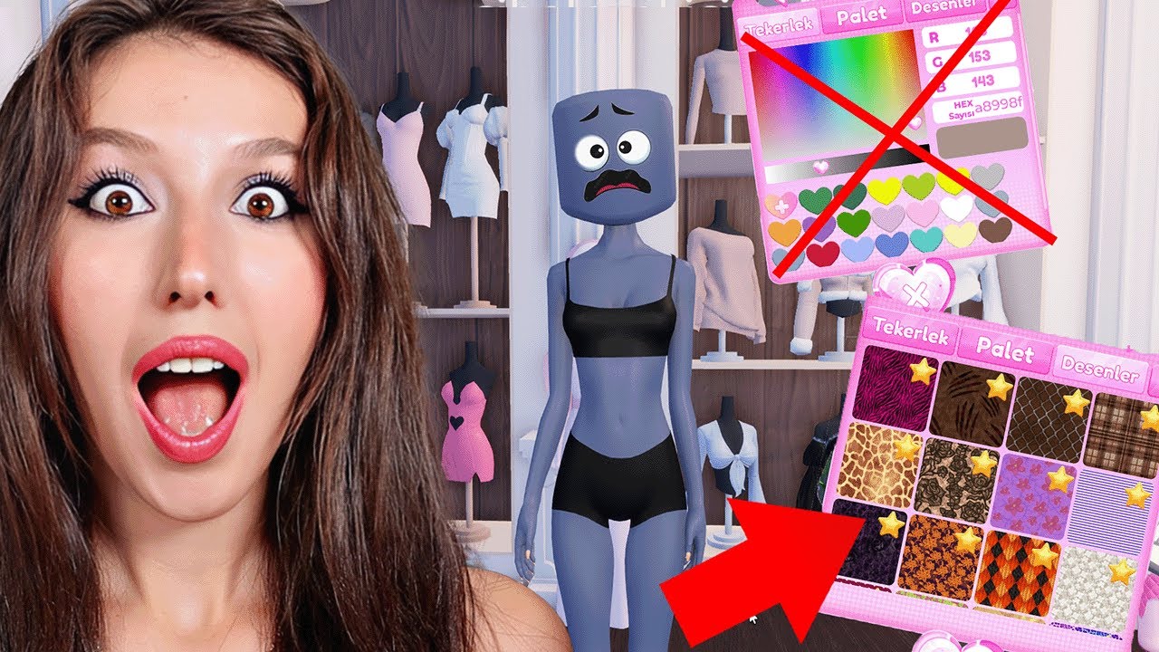 DRESS TO IMPRESS ama SADECE DESENLERE DOKUNABİLİRSİN!