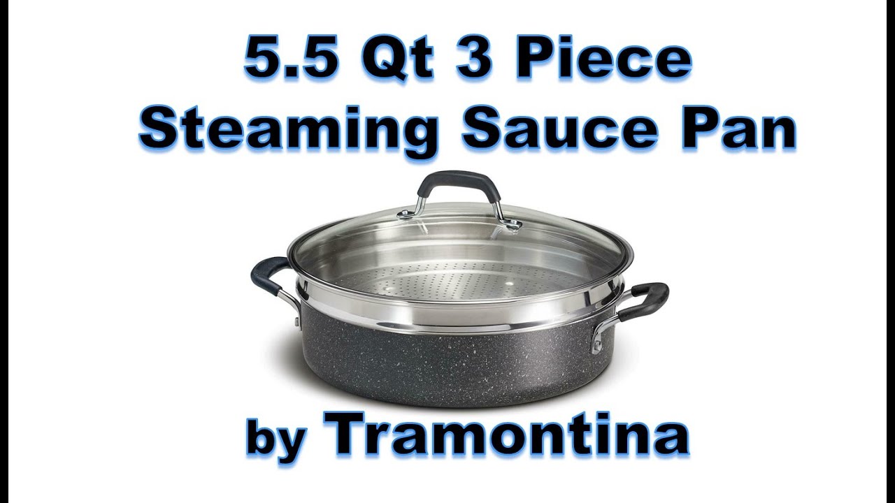 Tramontina 5.5 Quart Nonstick Everyday Pan Set with Steamer (3