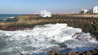 Huge Waves on Rocky Shore – Rabat
