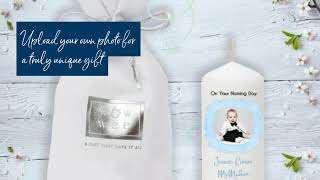 Personalised Christening Candles at WowWee.ie | Upload your own photo!