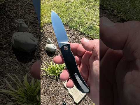 My Trevor Burger full Custom black micarta, mammoth molar inlayed pivots Urban XL knife… ❤️????