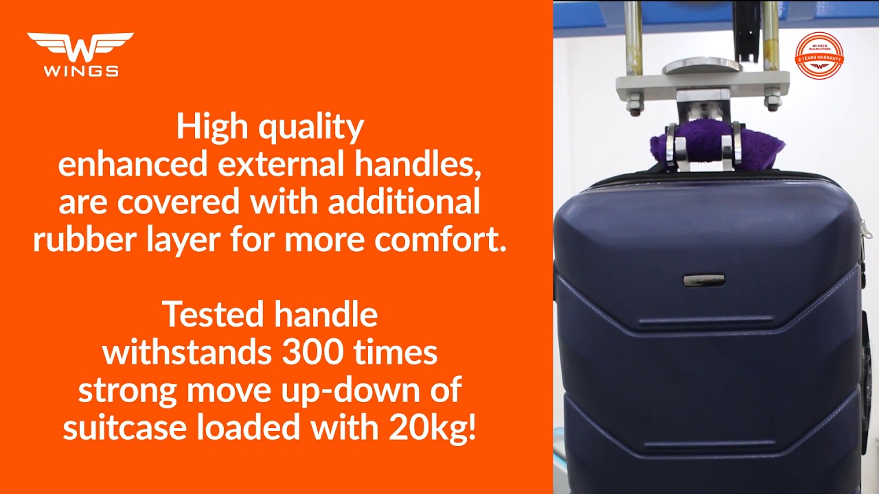 WINGS suitcase test - because quality counts! - YouTube