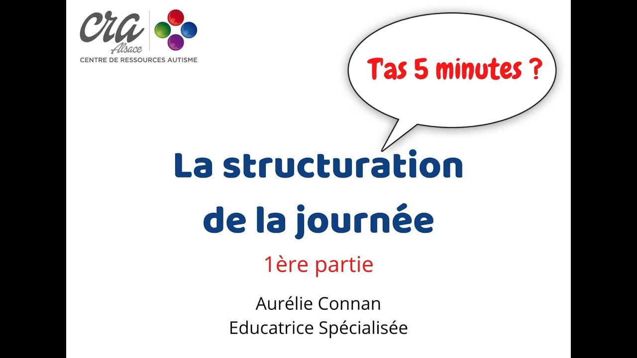 T As 5 Minutes 4 Structuration De La Journee 1ere Partie Youtube