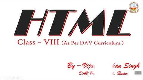 HTML-I (Chapter - 2) as per DAV PS