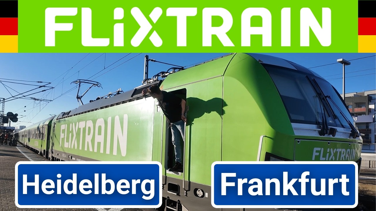 [Flix Train] FLX10 Review Heidelberg - Frankfurt Süd South, FlixBus DB Hbf Hauptbahnhof Zugfahrt