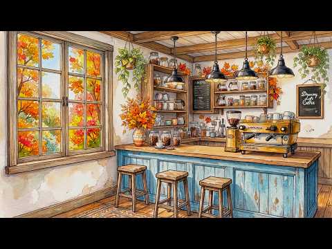 Autumn Morning Coffee ☕🍂 | Golden Sunlight Lofi Beats for Study & Relax