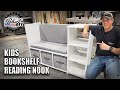DIY Kid&#39;s Bookshelf With Reading Nook / Room Organization