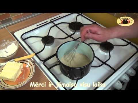 Kā pagatavot miltu mērci ar saldo krējumu. How to cook the flour sauce with sweet cream