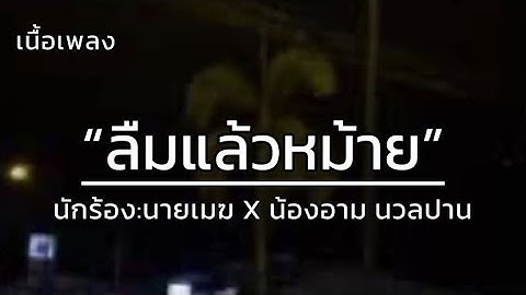 ลืมแล้วหม้าย - นายเมฆ x น้องอาม นวลปาน [เนื้อเพลง]