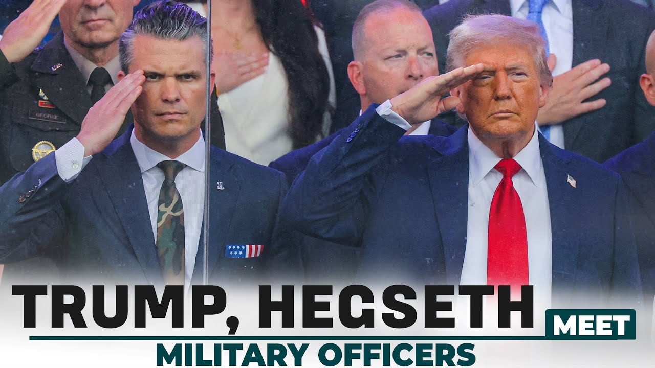 LIVE: US President Trump, Defense Secretary Hegseth meet military officers at Quantico, Virginia