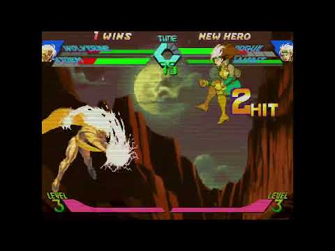 X-Men vs. Street Fighter - Wolverine, Storm vs. Rogue, Gambit 2