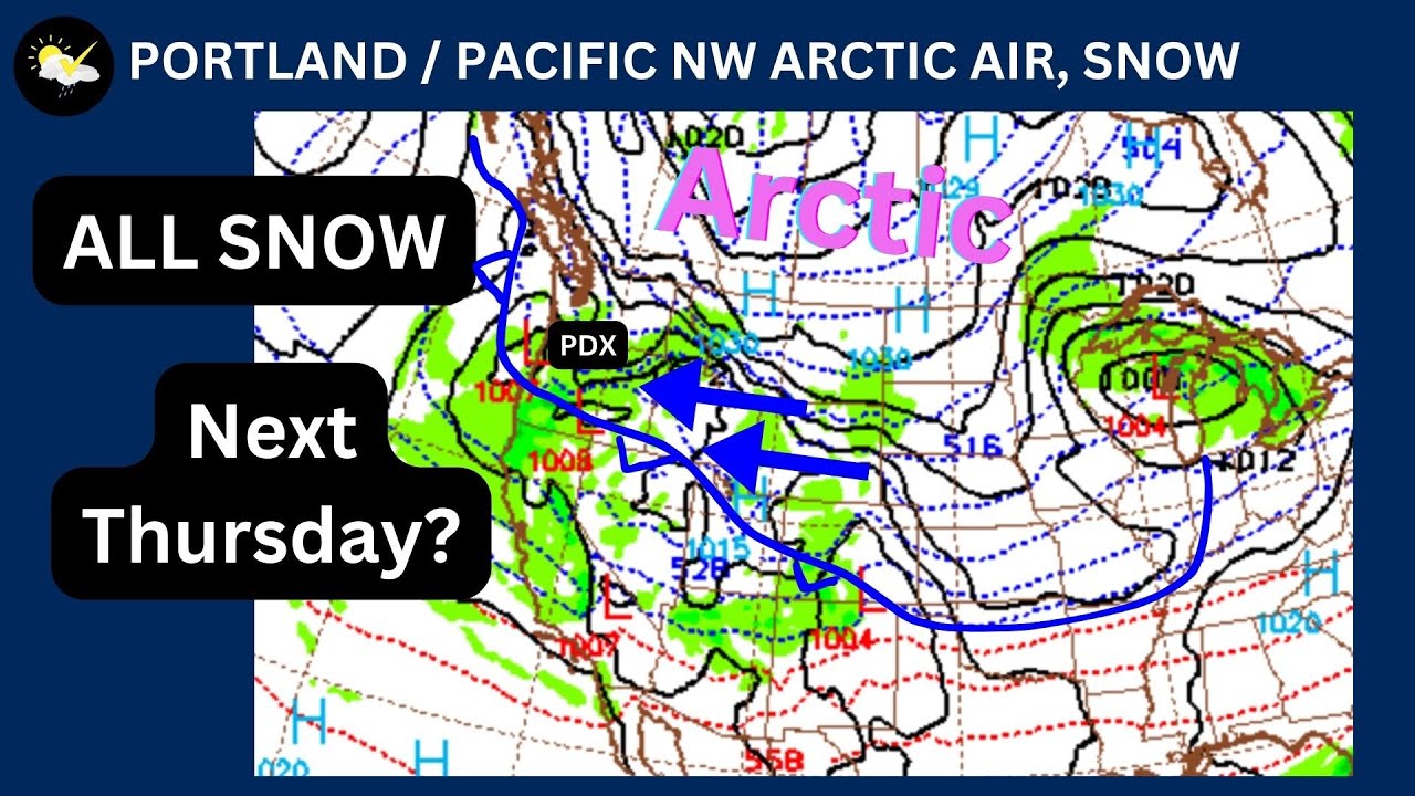 Portland, Pacific Northwest Arctic Air, Snow Chances Increase - YouTube