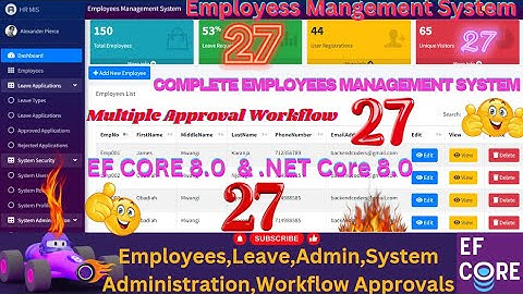 EP 27 Employees Management System With EF Core,MS SQL ASP .NETCORE,Multiple User Approval Workflows💥