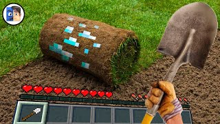 : Minecraft in Real Life POV  Realistic Minecraft RTX Vs Real Life Realistic Texture