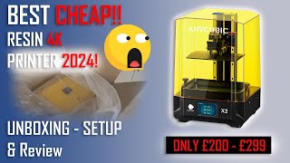 Best Cheap Resin 3D Printer 2024! Anycubic Photon Mono X2 (4K) Unboxing & Setup / Review