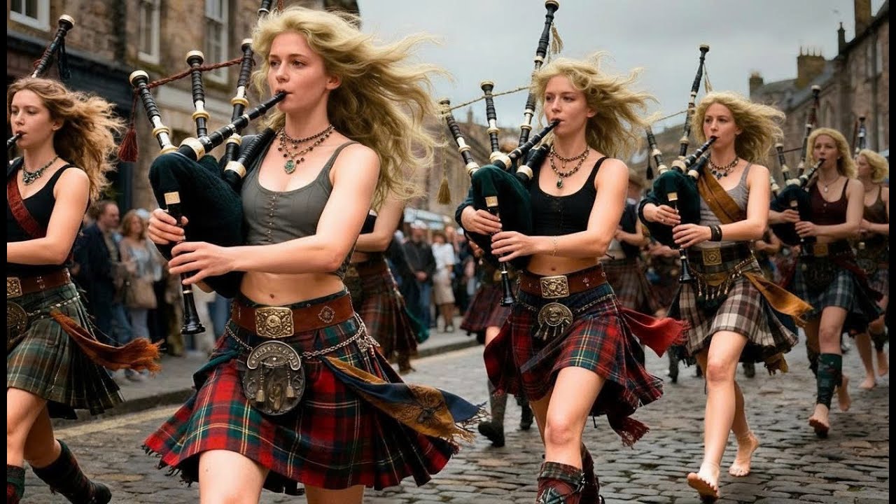 Army of Bagpipes | Scottish Womens March in Kilts | Epic Celtic Music