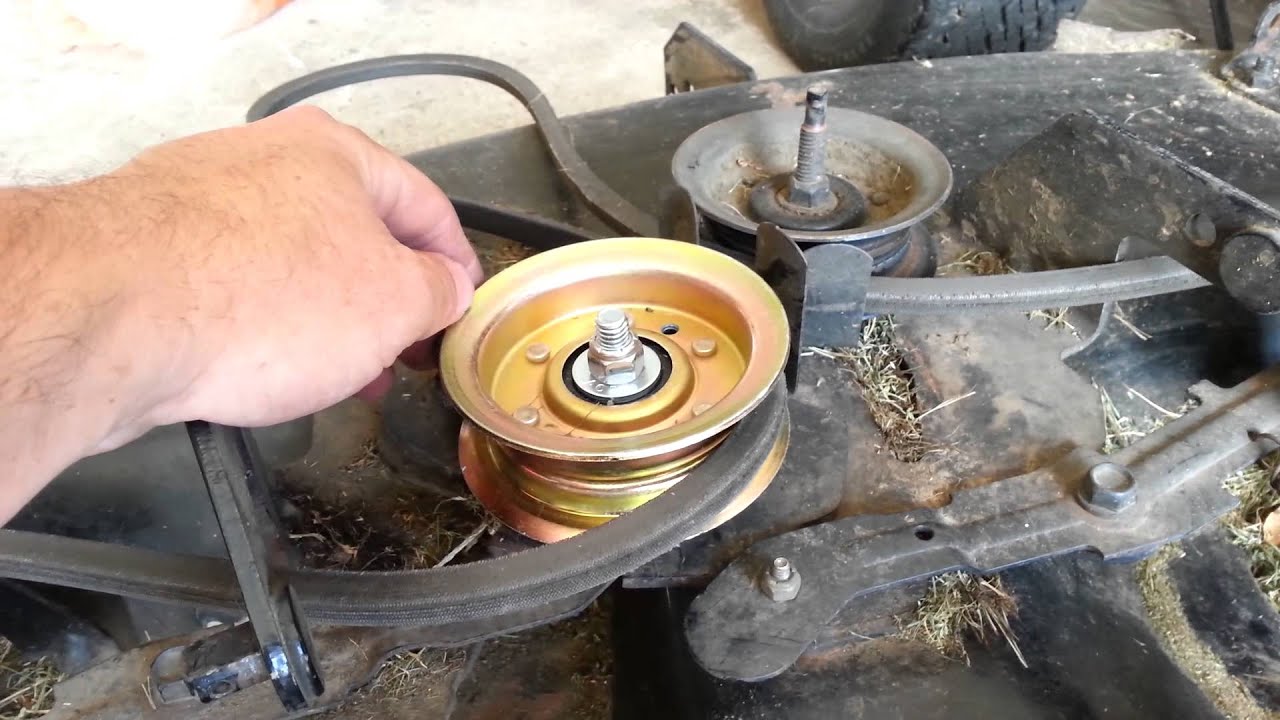 Craftsman LT1000 Idler pully replacement - YouTube