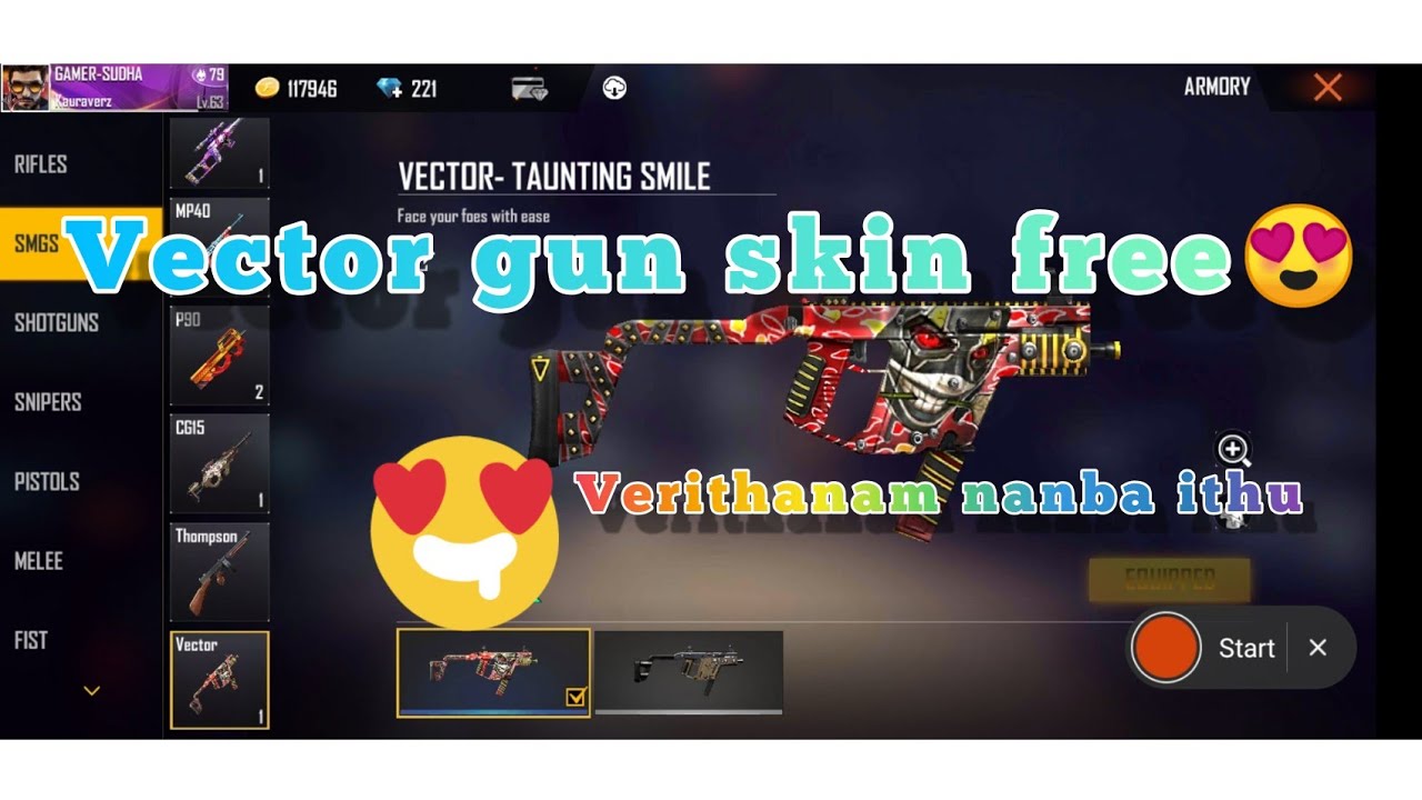 Vector Gun Skin I GOT A NEW VECTOR GUN SKIN😍//THE LAST LAUGH EVENT TRICKS ️//GARENA ...