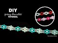 Gorgeos floral beaded bracelets.  DIY beaded bracelet tutorial for beginners