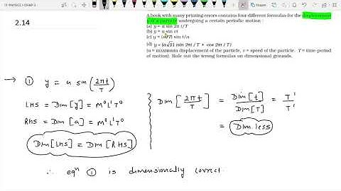 Class 11 Physics NCERT Solutions | 2.14 Chapter 2 | Units & Measurements