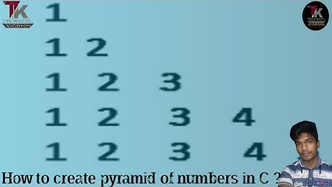 How to create pyramid of numbers using while loop in C ? | Numbers  pyramid using while loop .