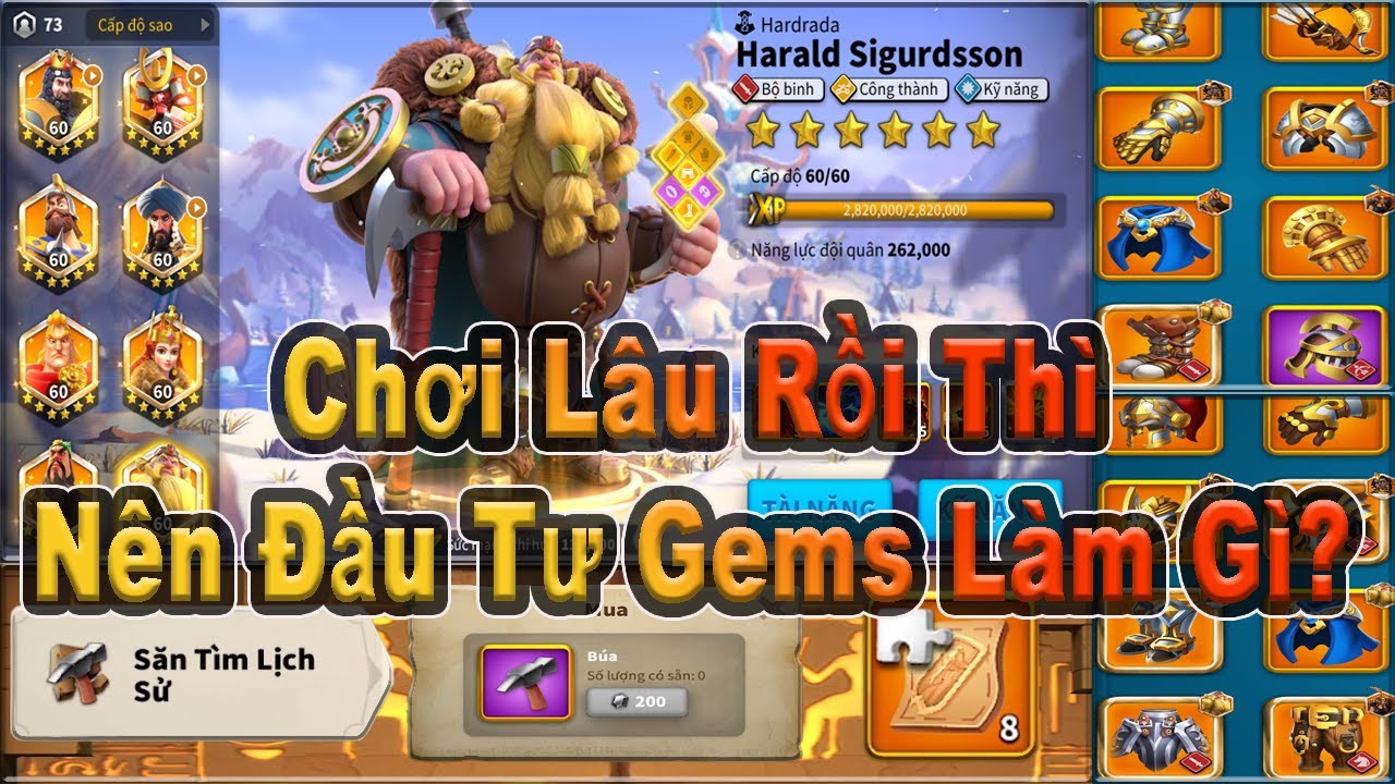 Max Nhiều Tướng Cam .Hơn 20 Món Trang Bị Huyền Thoại .Về Late Game thì chơi Event gì? đầu tư cái gì?