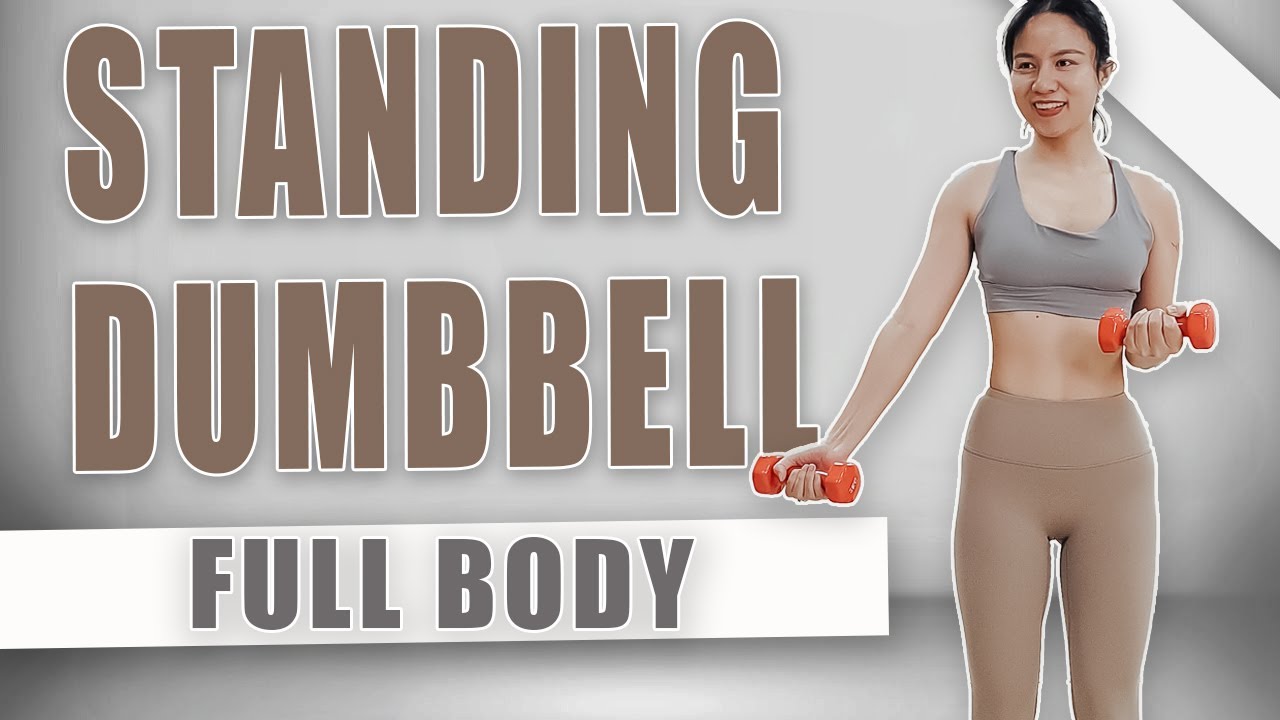 20 Min STANDING FULL BODY WORKOUT With Dumbbells + Low Impact! 🔥 - YouTube