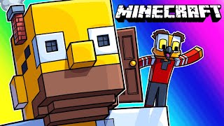 Minecraft Funny Moments  The Giant Exploding Homer Prank!