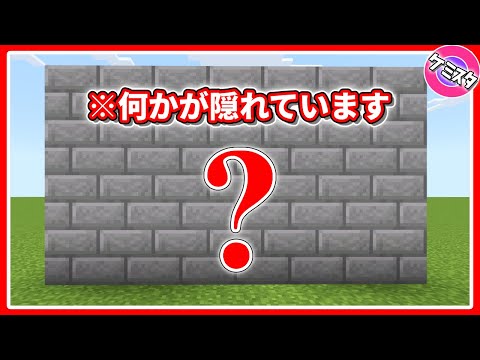 平面の中に誰でも簡単に隠せる！隠しチェストと隠し通路【マイクラ統合版】(Switch/PE/Win10/PS4/Xbox対応)
