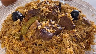 كبسة لحم مع الأرز ألذ وأسهل وصفة طريقة عمل صلصة الدقوس وسلطة الخيار بالزبادي #morocco #turkey