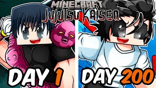 I Spent 200 Days as TOJI  in Jujutsu Kaisen Minecraft [FULL MOVIE]